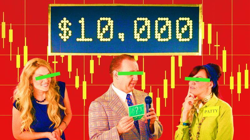 Photo Illustration of Two People Guessing an Answer through Jeopardy