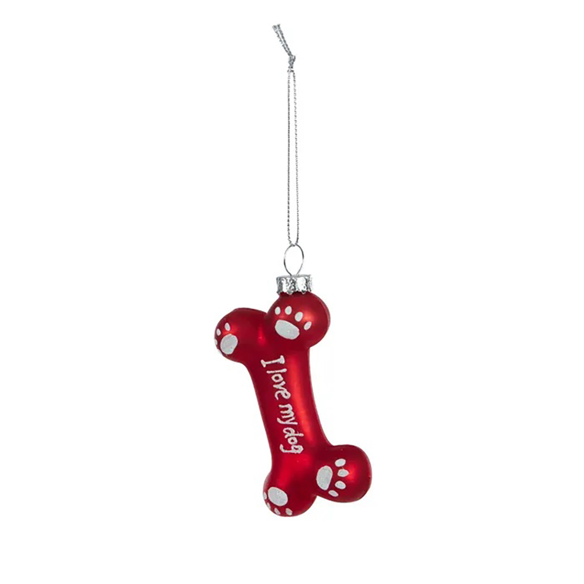 Gala Dog Bone Bauble Red 9cm | Minimax