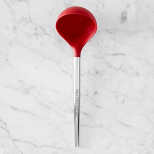 Red-Williams Sonoma Stainless-Steel Silicone Ladle