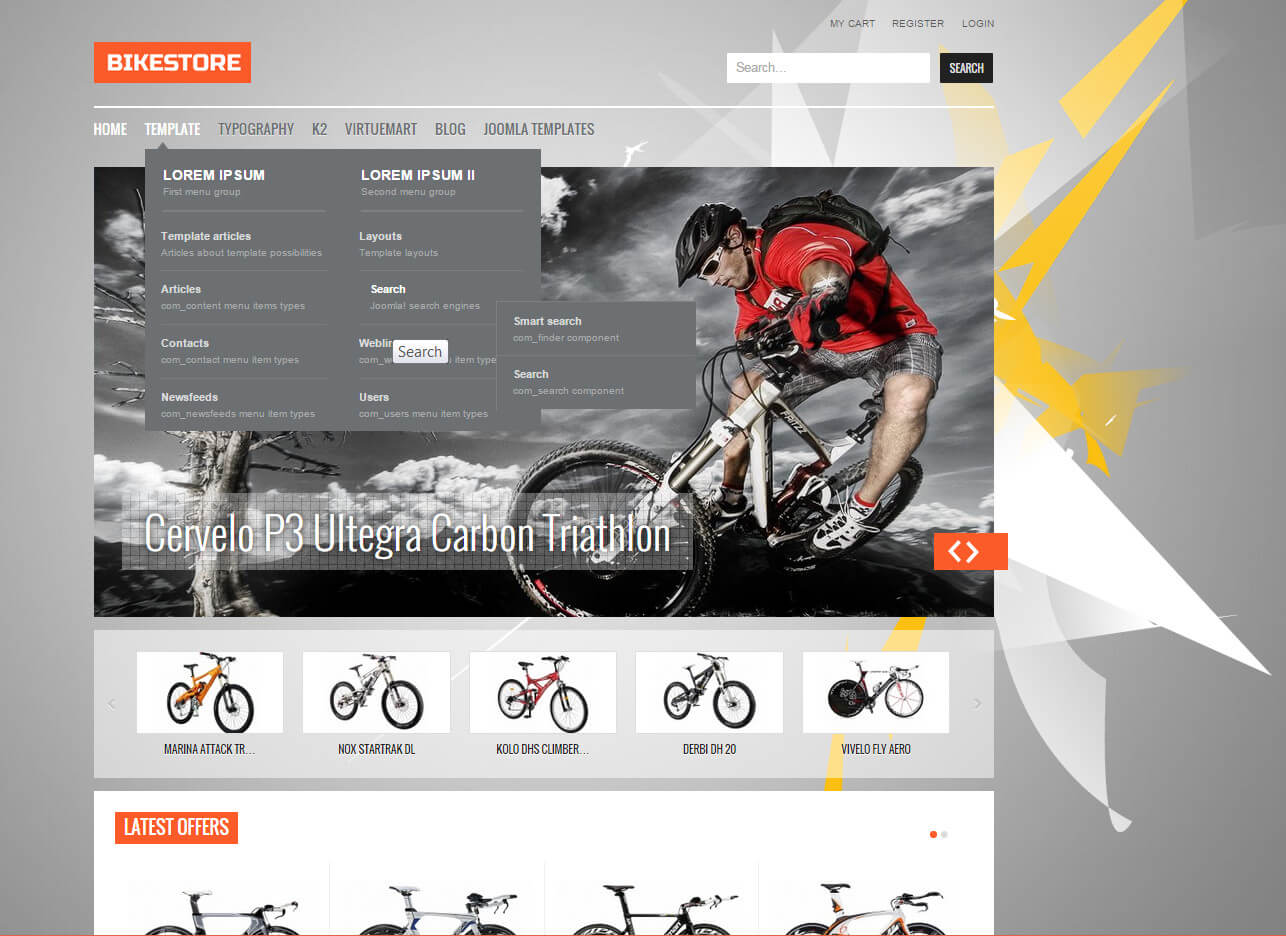 Bike Store - шаблон от GavickPro для CMS Joomla