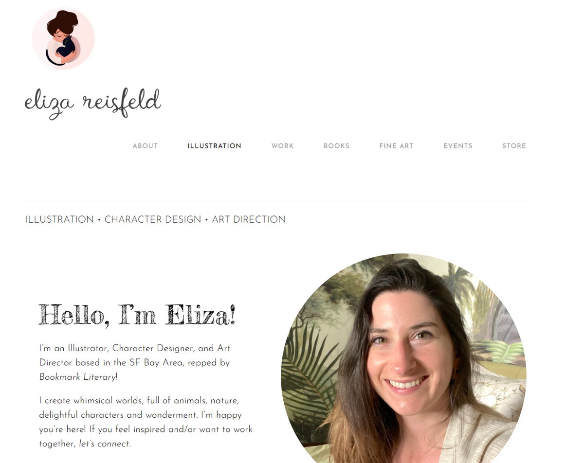 Screenshot of ELIZA REISFELD, from the character design portfolios collection.