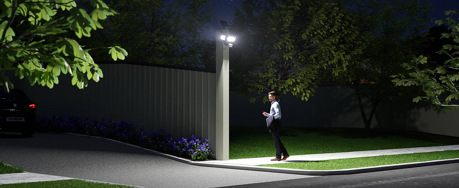 Onforu Exterior LED Solar Motion Lights for Garden
