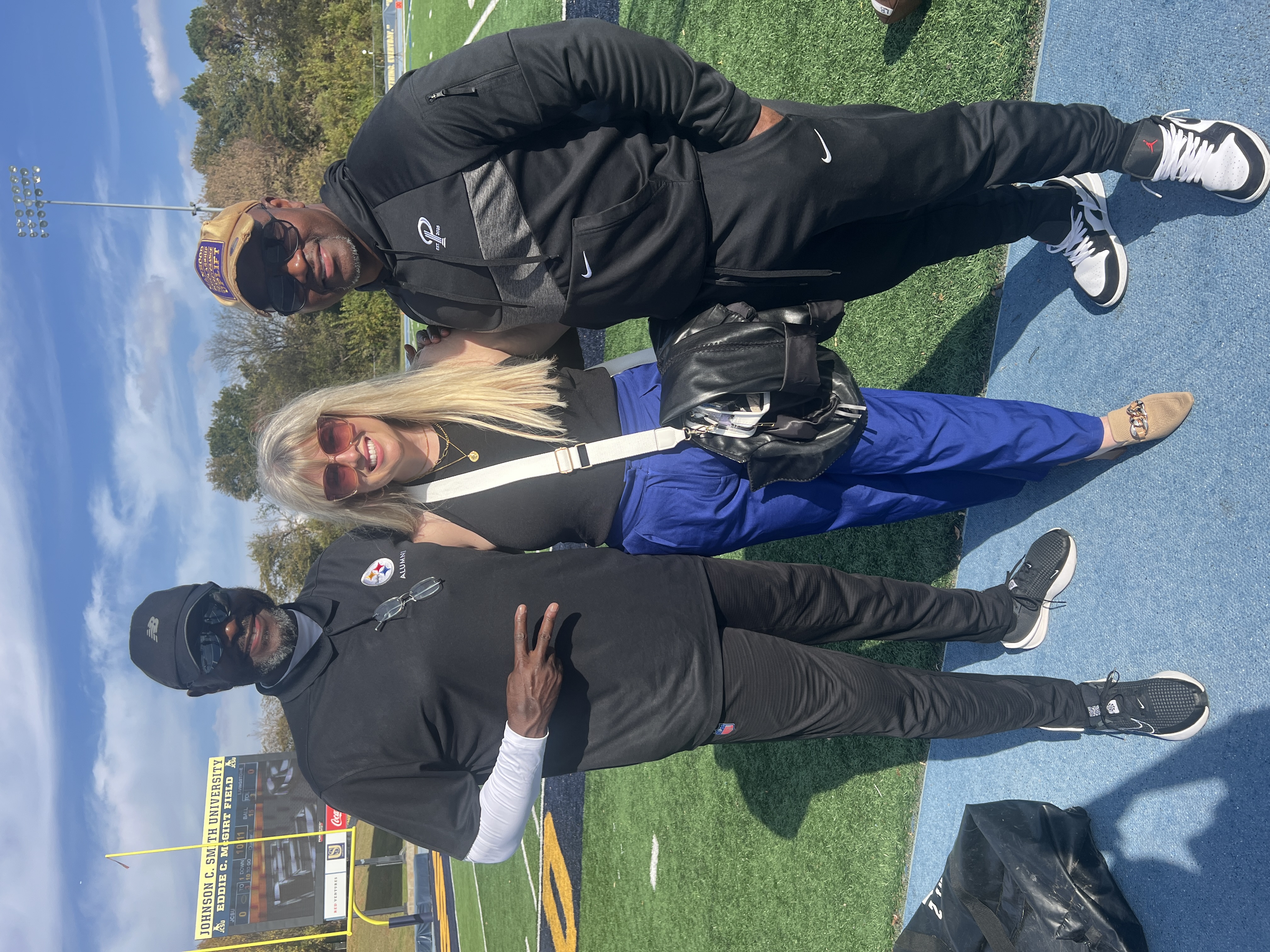 Friends at Johnson C Smith University field