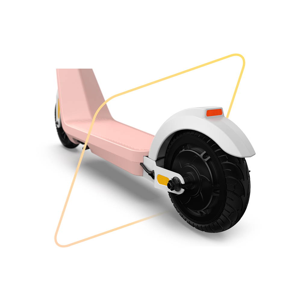 Okai-es50-electric-kickscooter-pink-back-wheel