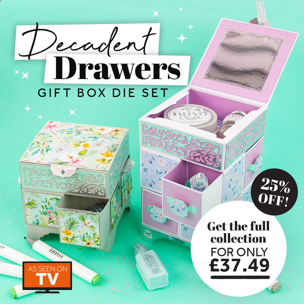 Domed Card & Gift Box Collection, available as an exclusive die launch on Create and Craft TV. from the 14th of February 2022.