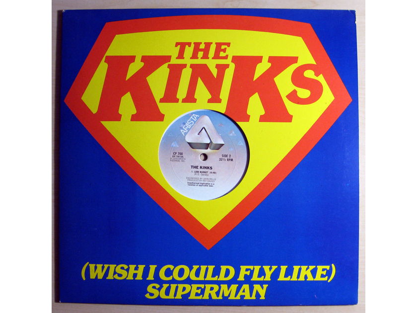 The Kinks - (Wish I Could Fly Like) Superman  - 1979 NM Vinyl, 12", 33 ⅓ RPM Arista CP 700