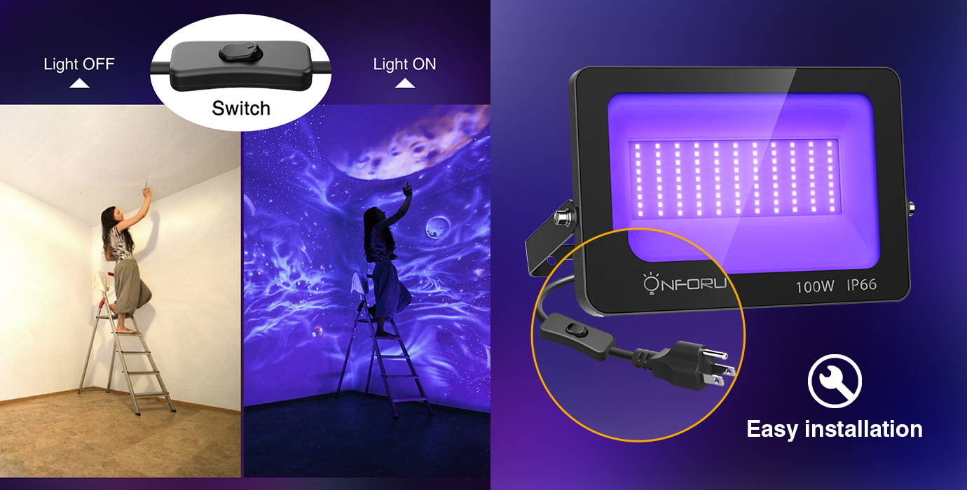 uv flood light effect