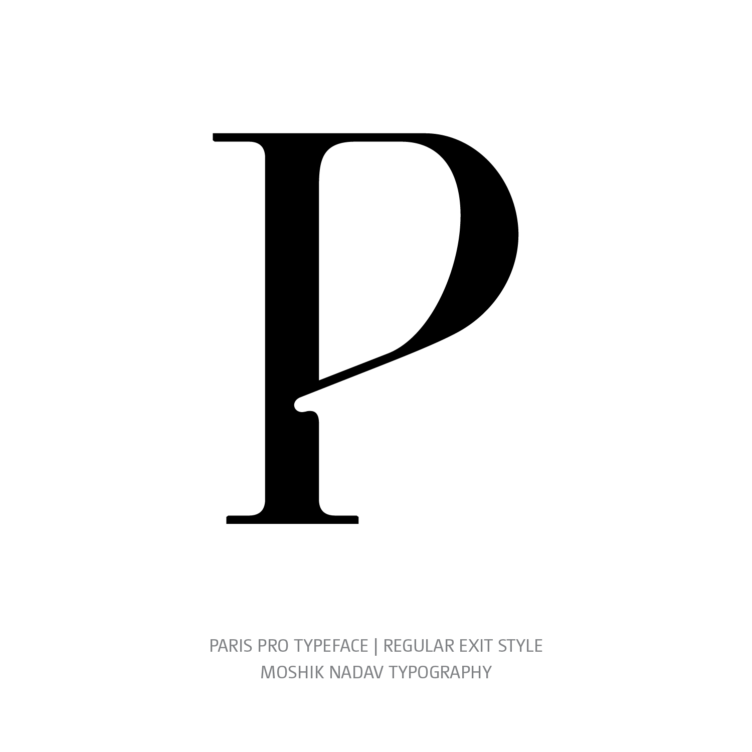 Paris Pro Typeface Regular Exit P