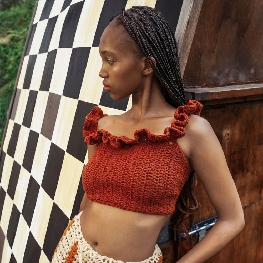 Handmade Crochet Bandeau Top, Ava Crochet Top, Simple crochet top pattern