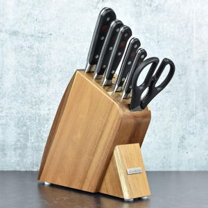 Wusthof Classic 7 Piece Slim Knife Set with Acacia Block