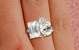 Bespoke Toi et Moi diamond ring - Pobjoy Diamonds