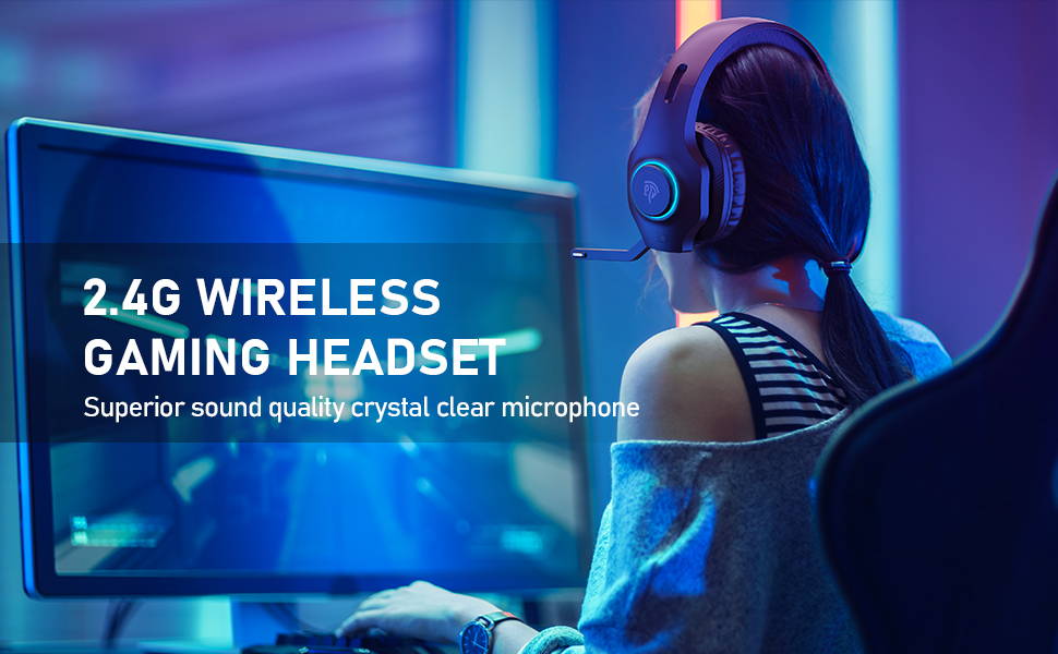 EasySMX V02W gaming headset usb and bluetooth connection