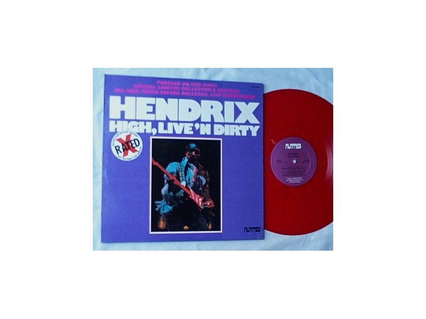 Jimi Hendrix Lp-High - live'n dirty-rare 1978 red vinyl album