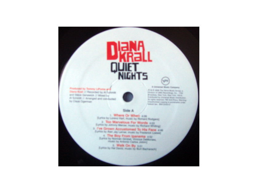 ★Audiophile 180g★ Verve Records / DIANA KRALL, - Quiet Night, MINT!