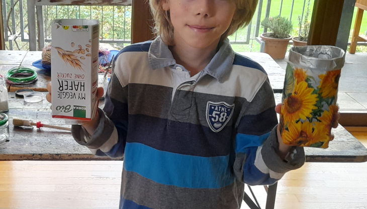 basteln milchkartons