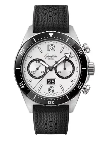 SeaQ Chronograph Stainless Steel / Silver Screen / Rubber - Folding