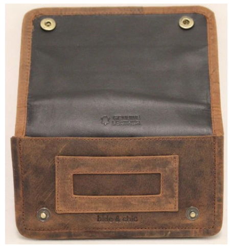 Full Grain Cow Hide Hunter Vintage Leather Tobacco Pouch. Style: 12033 Hide & Chic - Image 7