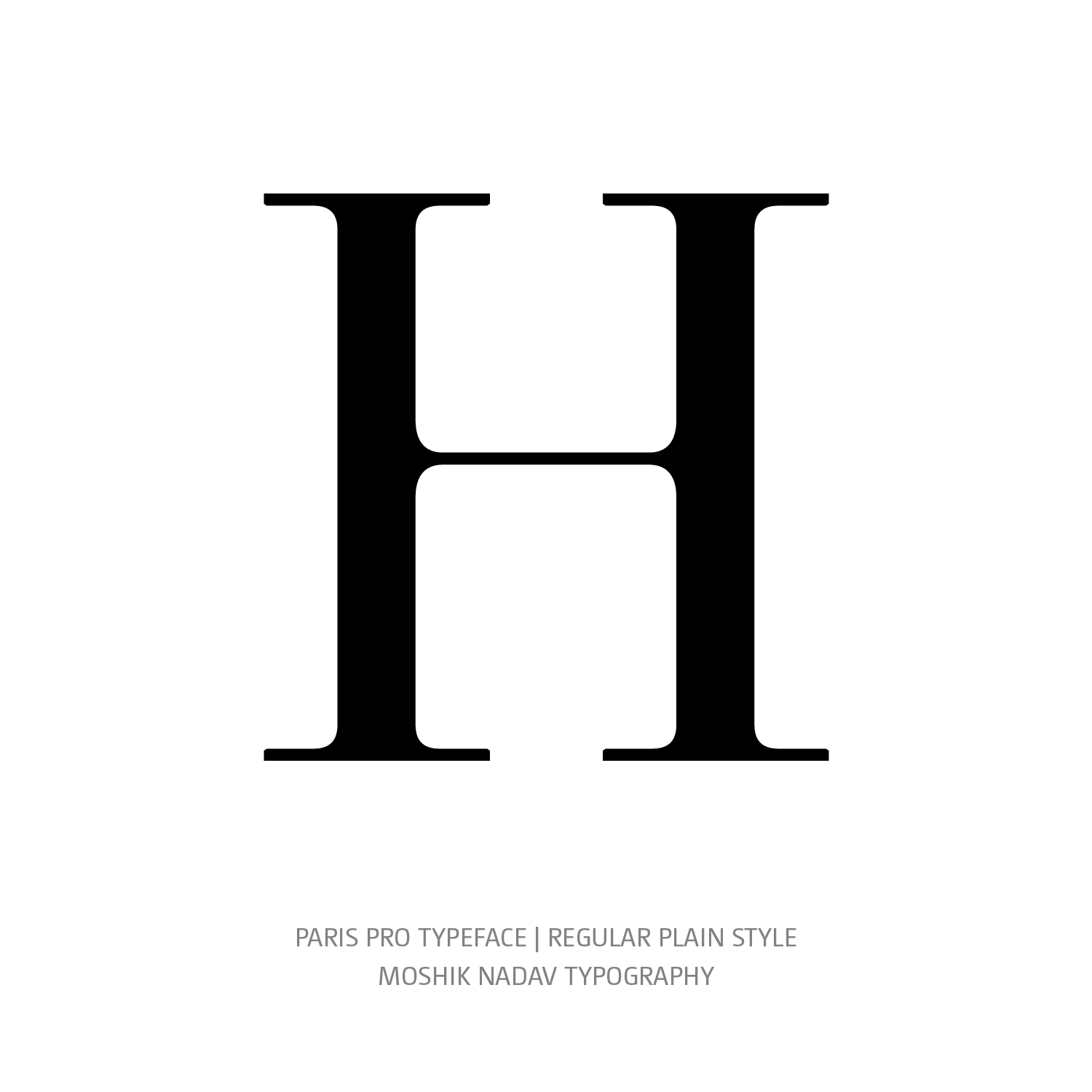 Paris Pro Typeface Regular Plain H