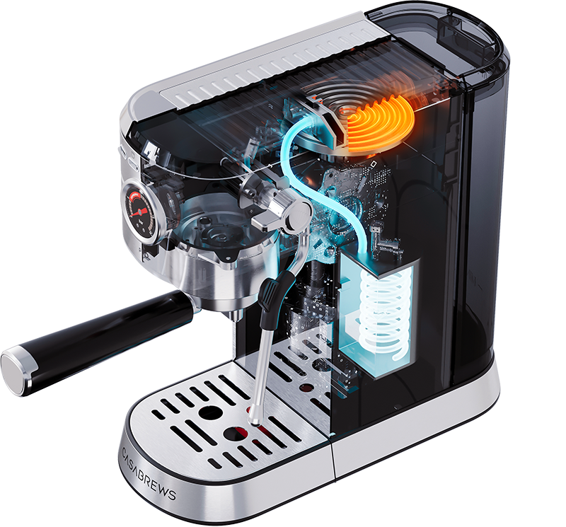 5418 PRO Espresso Machine | 5-Second Instant Heat, Café-Style at