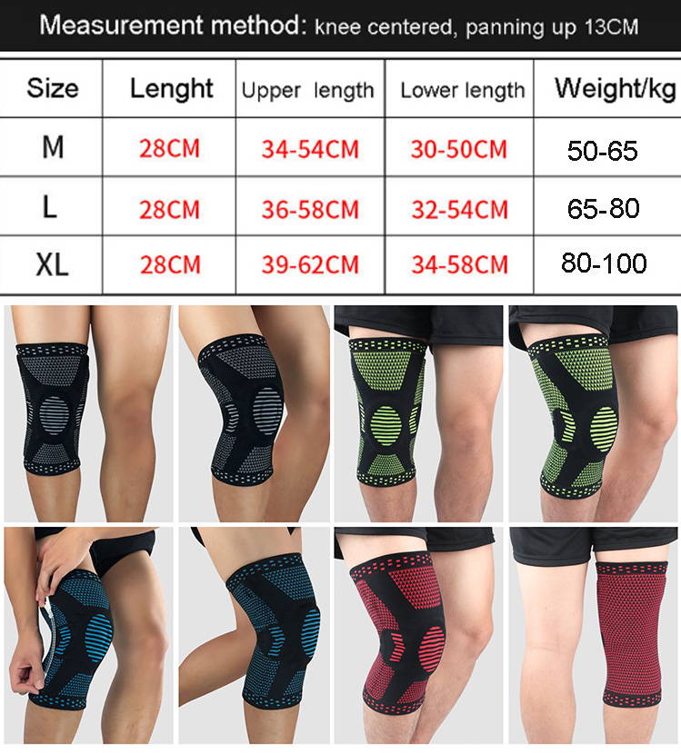 Silicone Padded Knee Compression Sleeves Brace | EFFOREST