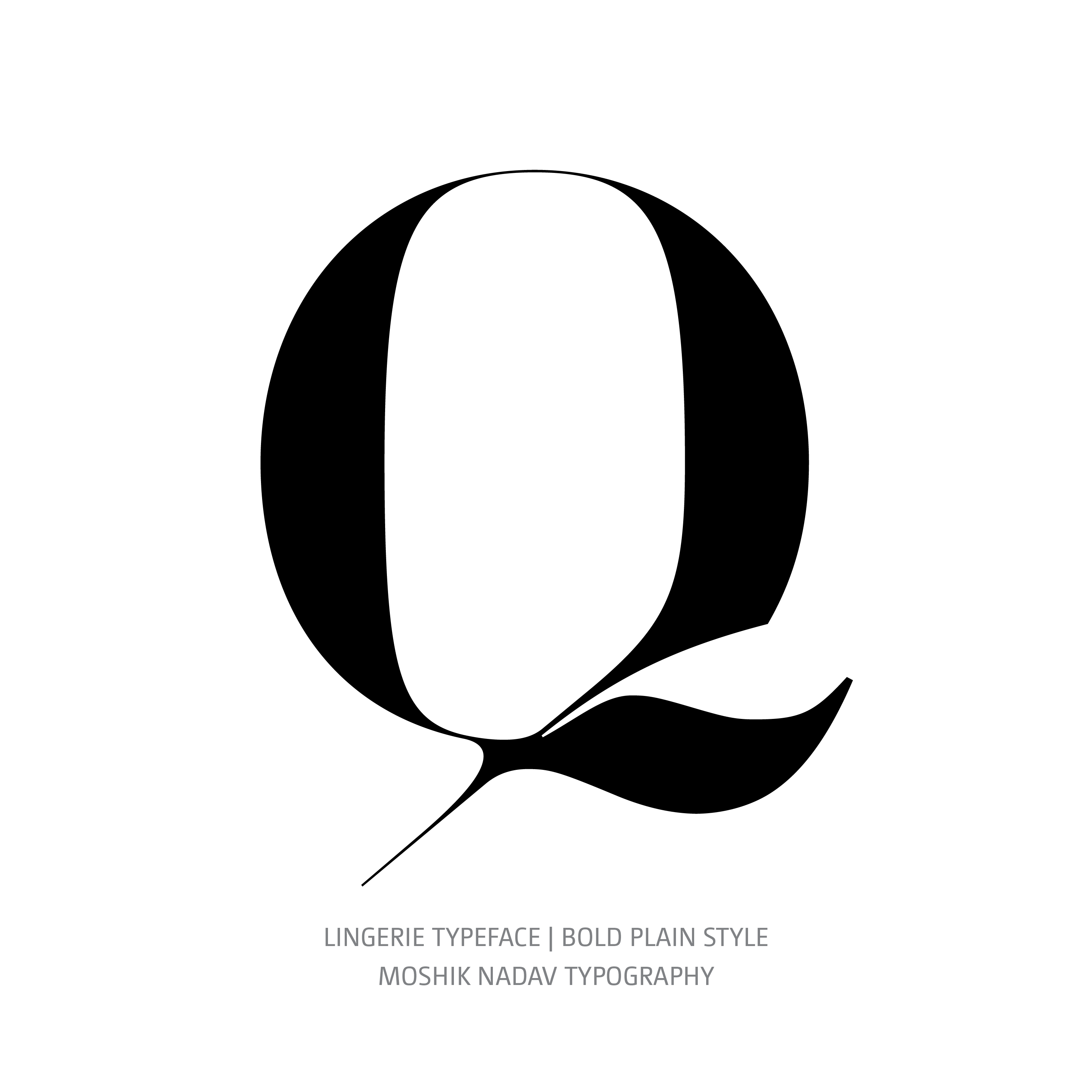 Lingerie Typeface Bold Plain Q