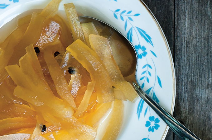 Blanc de melon mariné