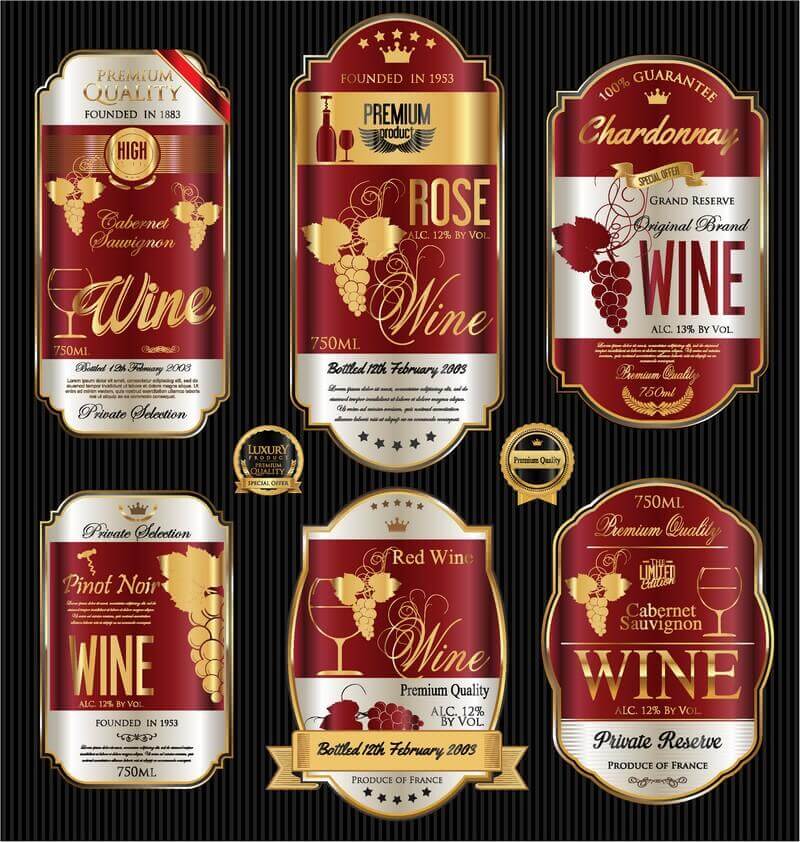 Wine luxury labels (премиум этикетки для вина) - формат .ai и .tiff