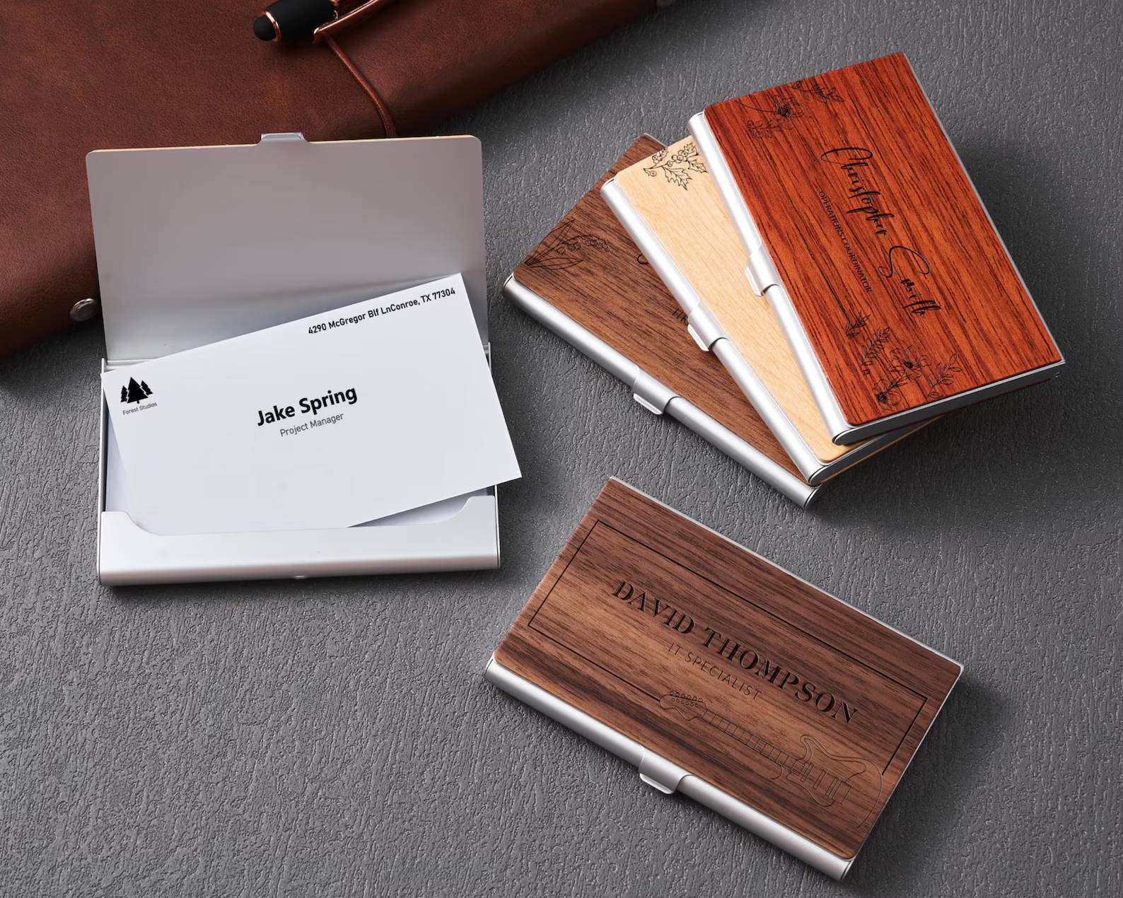 Laser Cut Business Card Holders 010