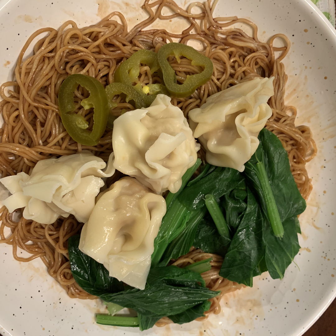 Wonton noodles. Two thumbs up!