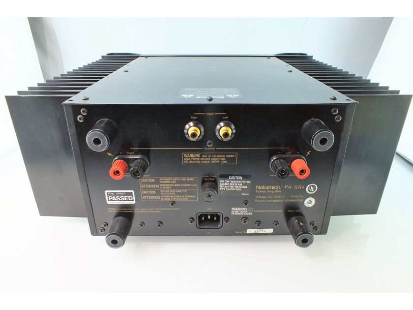 NAKAMICHI PA-5aII Stasis Power Amplifier (150 Wpc): Refurbished, 1yr. Warranty