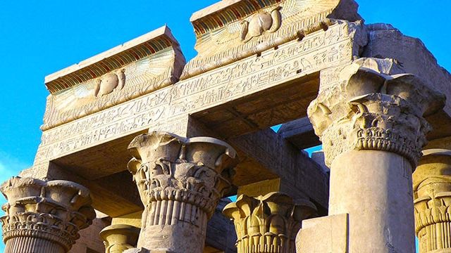 Temple of Kom Ombo columns, Egypt