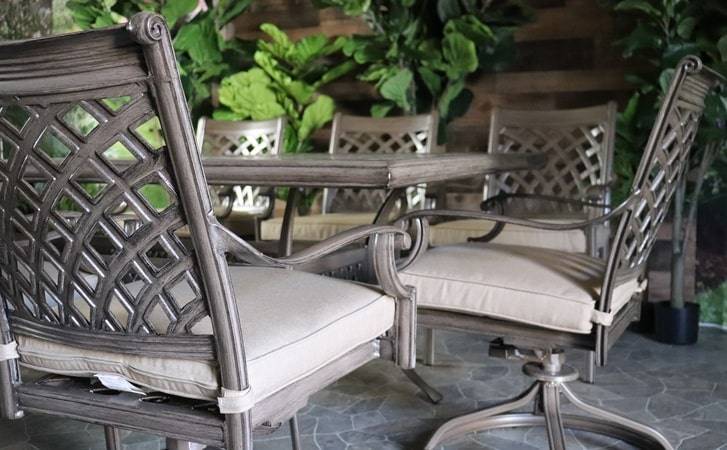 Glen Lake Home and Patio Oakcrest Aluminum Outdoor Patio Dining Furniture