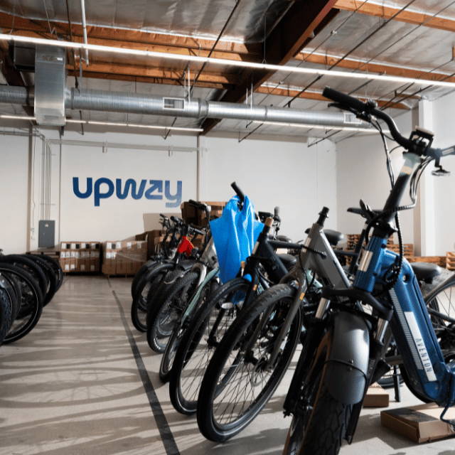 A collection of ebikes at Upway