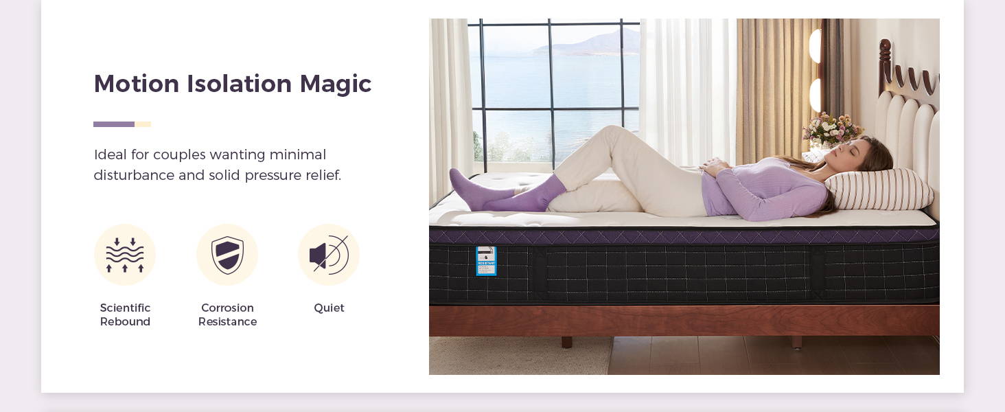 Inofia 5FT King Mattress,12 Inch CloudLux Memory Foam Mattress with Pocket Sprung,Medium Firm with Tencel Fabric,Fire Resistant Barrier,Pressure Relieving,OEKO-TEX Certified(150×200×30cm)