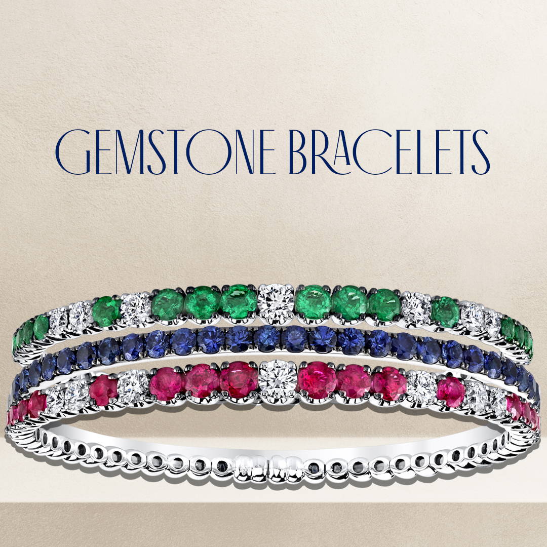 Bracelets with rubies, emeralds, sapphires and diamonds