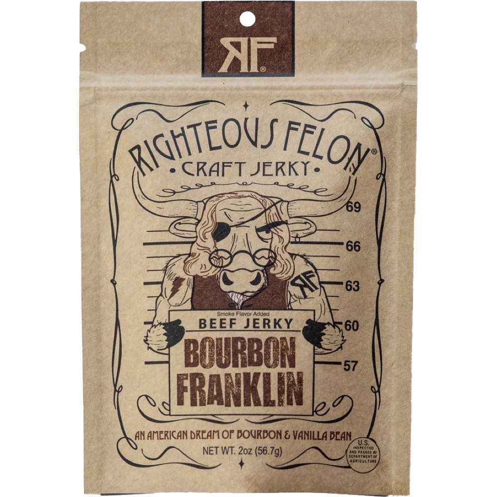 Righteous felon bourbon franklin beef jerky