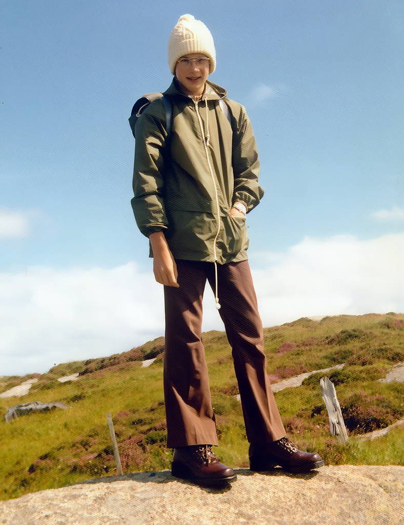 The author at 14 posing for a shot in Donegal, Ireland