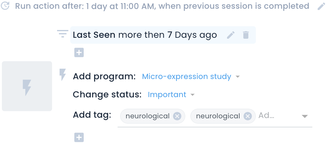 Add automated triggers and actions to your Program