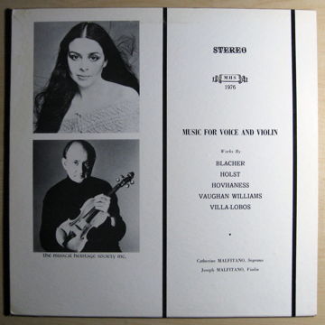 Music For Voice And Violin