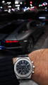 AP Royal Oak on wrist in front of Lamborghini