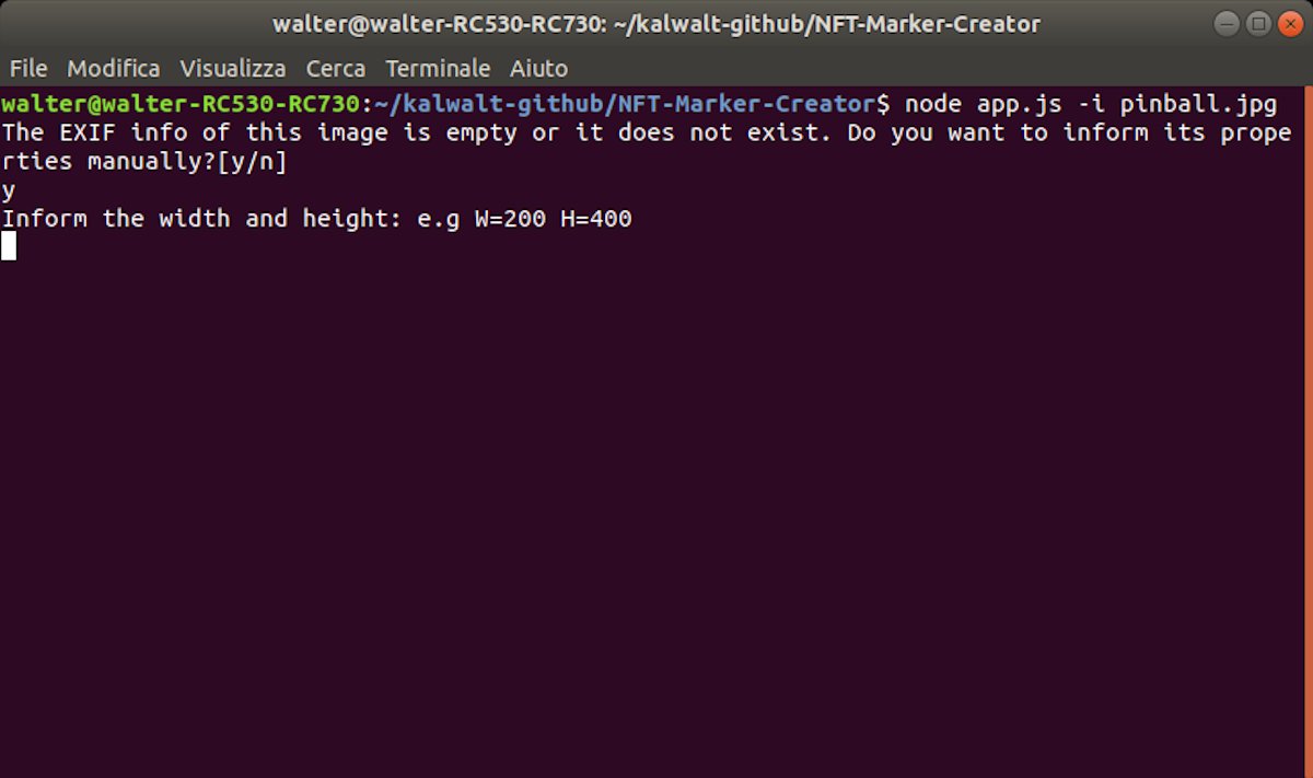 NFT-Marker-Creator with the node app amd exif