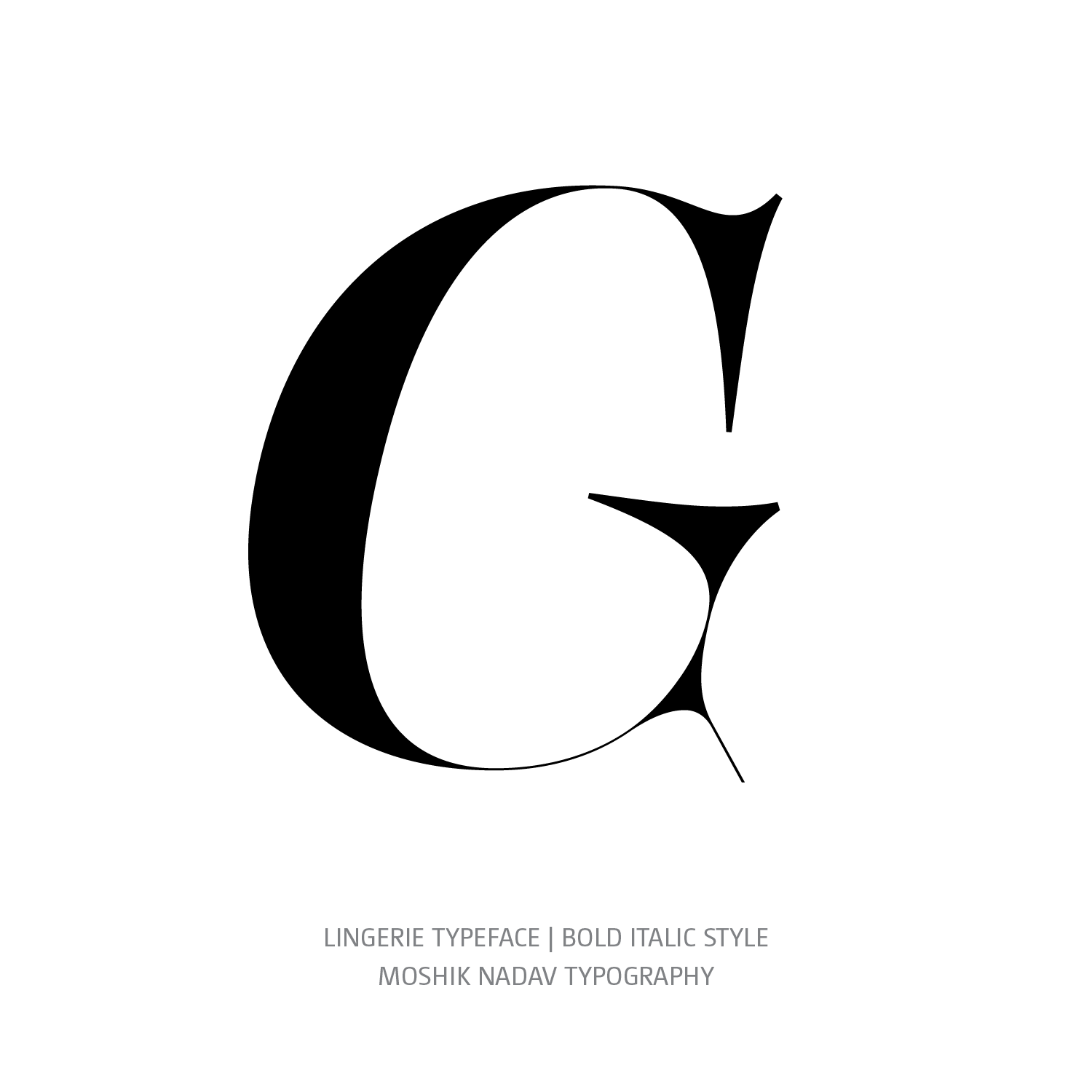 Lingerie Typeface Bold Italic G