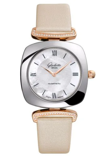 Pavonina Stainless Steel / Red Gold / Diamond / MOP / Calf