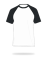 White body + black sleeves 100% cotton raglan shirts sj clothing manila philippines