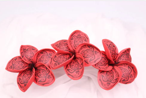 Red Turtle Frangipani Real Touch (6 Pack) - Realistic Artificial Flowers - Image 6