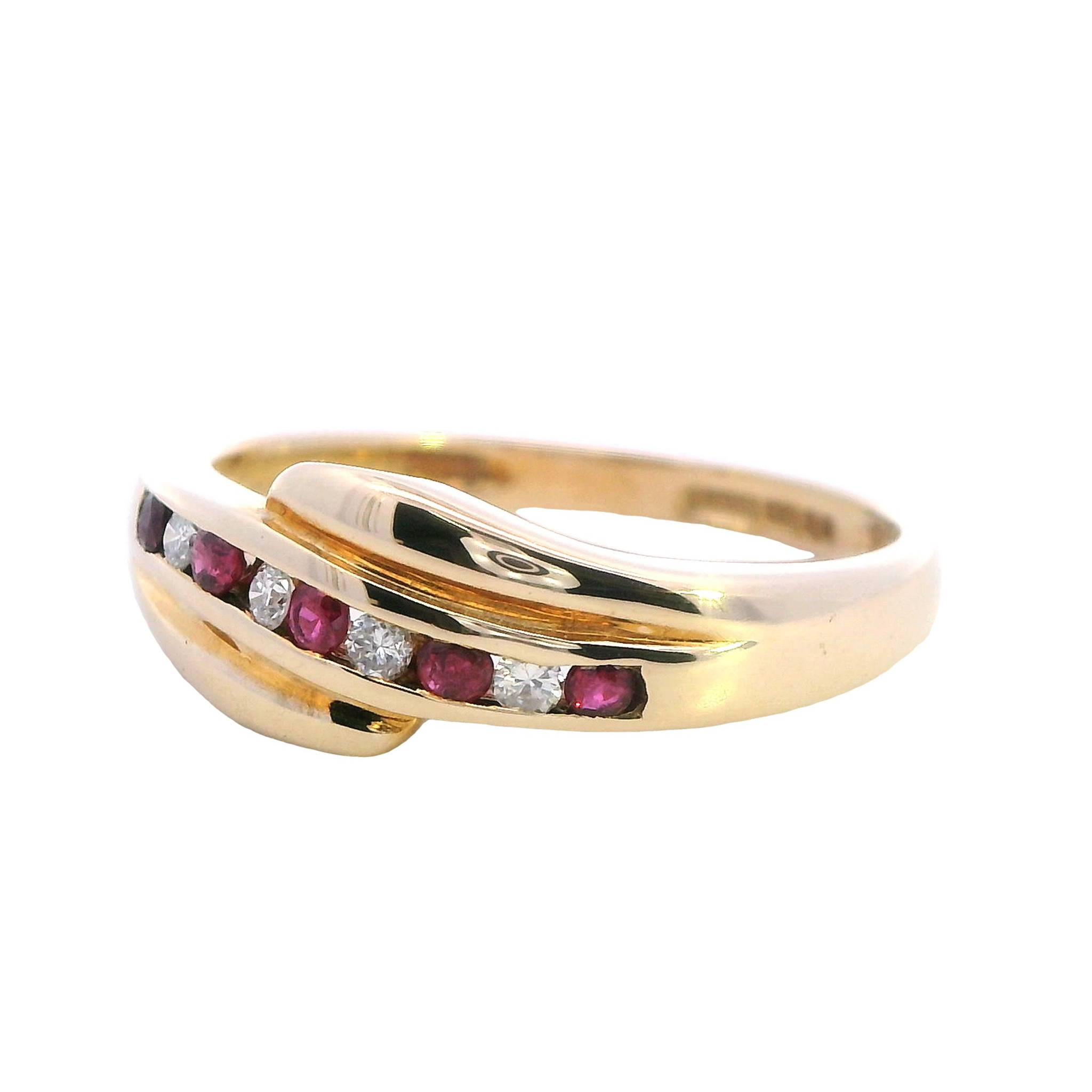 Crimson Weave Ruby and Diamond Ring - Image 3