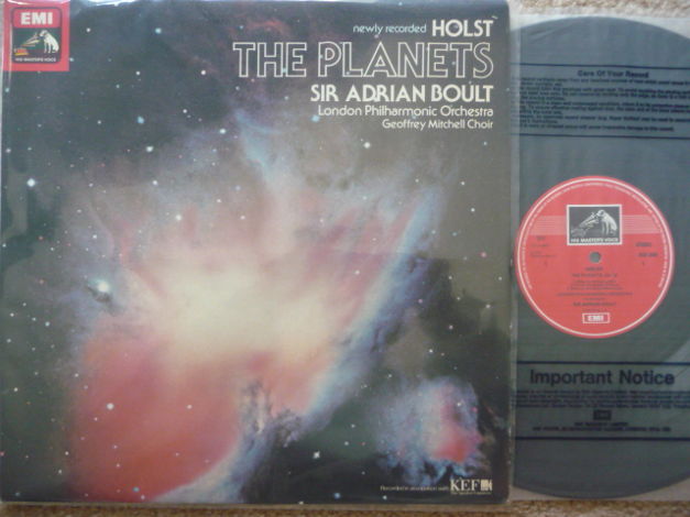 HOLST THE PLANETS - ADRIAN BOULT EMI LP EXCEL audiophile