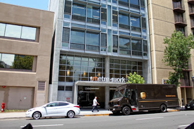 Hughes' office building in San Diego's Little Italy: I began to spread the word by cold-calling HNW individuals and by targeting Navy veterans in San Diego.