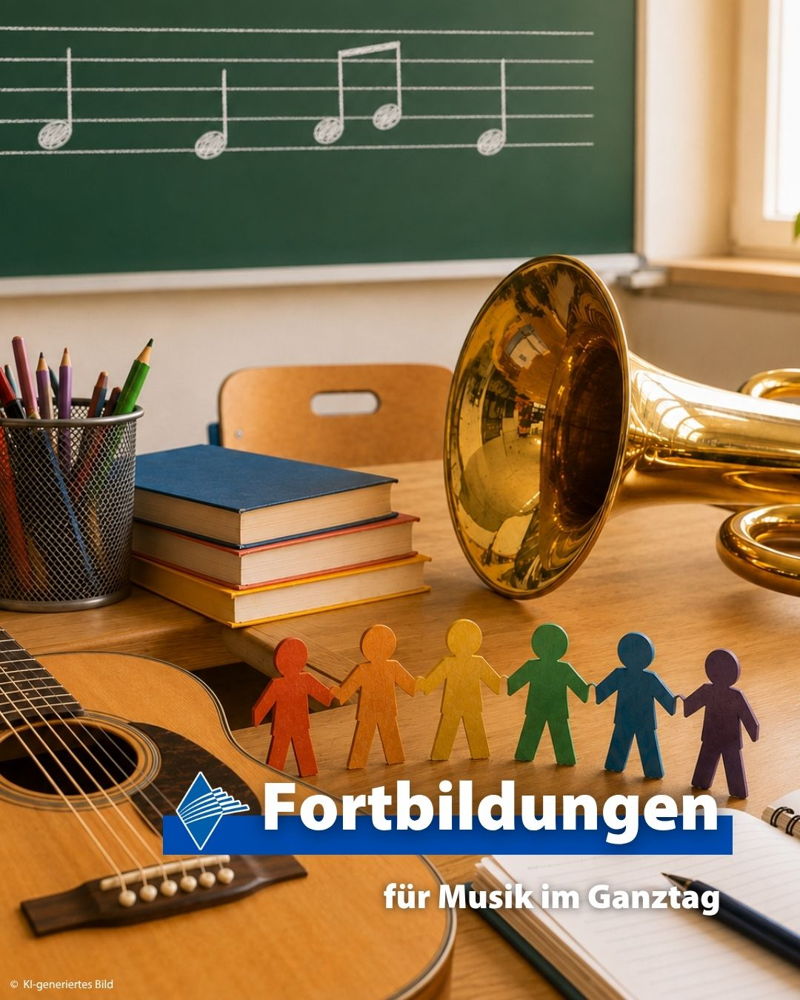 🎓 Bundesweite Fortbildungen für Musik im Ganztag 🎓

Mit dem Rechtsanspruch auf Ganztagsbetreuung ab 2026 eröffnen sich neue Möglichkeiten für die Zusammenarbeit von Schulen und Amateurmusik.

📚 Fortbildungsangebote zeigen, wie musikalische Bildung im
