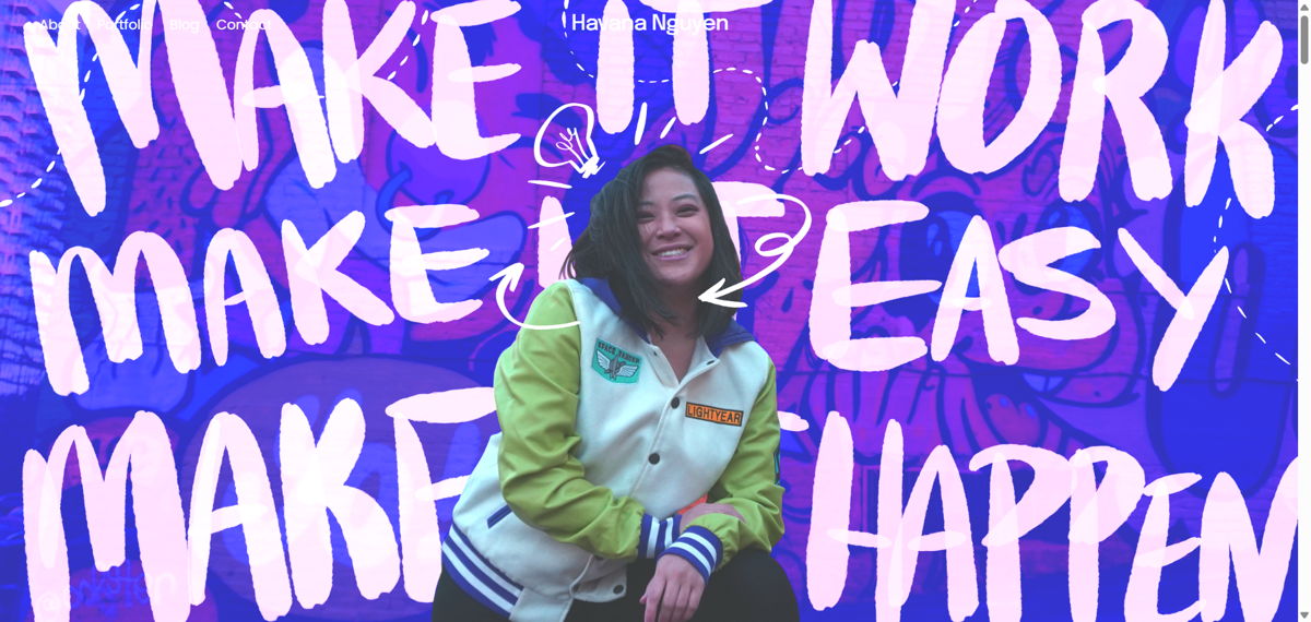 Screenshot of Havana Nguyen, from the product manager portfolios collection.